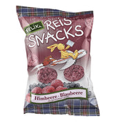 Bio Mini Snacks din Orez Felix cu Zmeura si Afine Fara Gluten Vegan Linea Natura 50 g